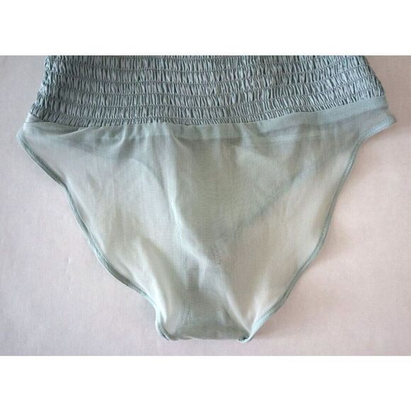 Free People OB1534839 Women's Sz S Turquoise Silk Racerback Bodysuit $68 - Picture 5 of 5